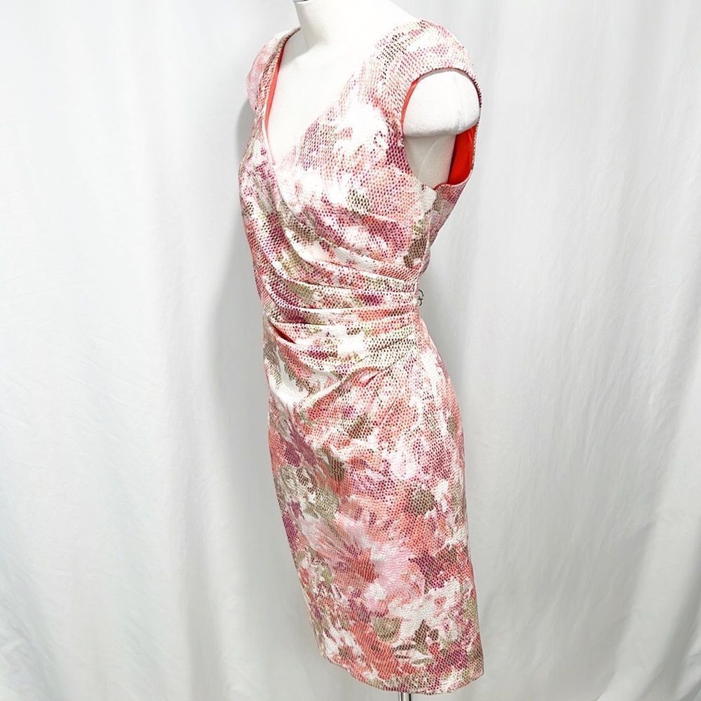 Adrianna Papell Pink Floral Dress - Picture 2 of 13